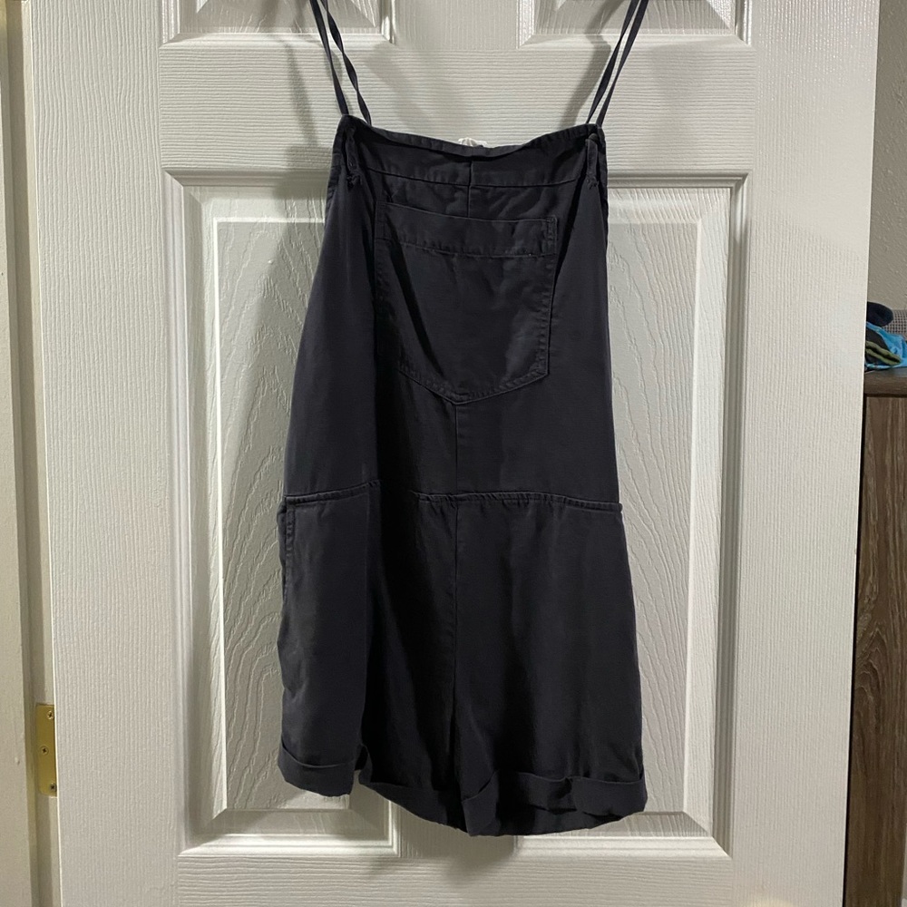Ghanda grey, denim shirt overalls